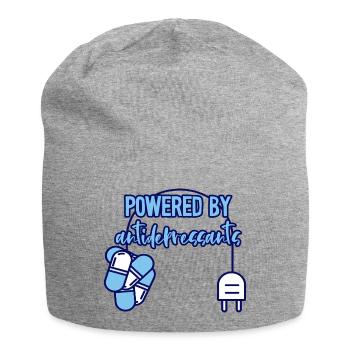 Powered By Antidepressants mental health empowered - Jersey Beanie - heather grey - Front