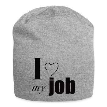 I love my job - Jersey-Beanie - Grau meliert - Vorne
