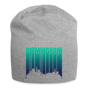 Birmingham Skyline Gradient - Jersey Beanie - heather grey - Front