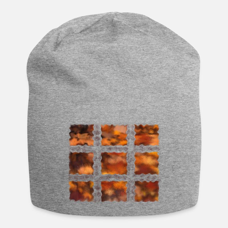 Herbst - Jersey-Beanie - Grau meliert