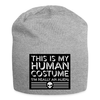 Citation extraterrestre de costume humain - Bonnet en jersey - gris chiné - Devant
