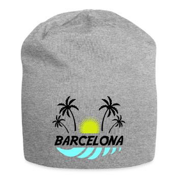 Barcelona - Jersey Beanie - heather grey - Front