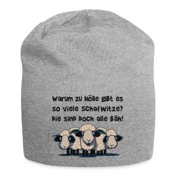 Schaf I Schafe I Witz I Witze I coole Sprüche - Jersey-Beanie - Grau meliert - Vorne