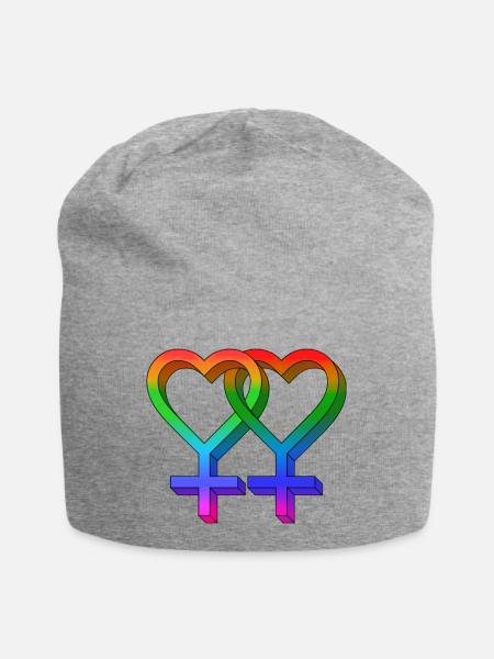 LGBTQ+ LOVE SYMBOL PRIDE - Jersey-Beanie - Grau meliert