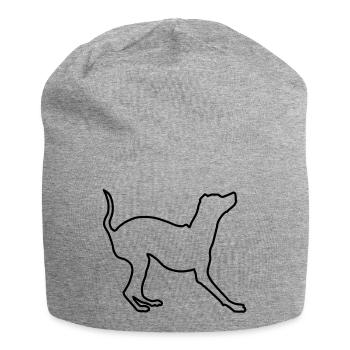 Pinscher miniature Contours 1 - Bonnet en jersey - gris chiné - Devant