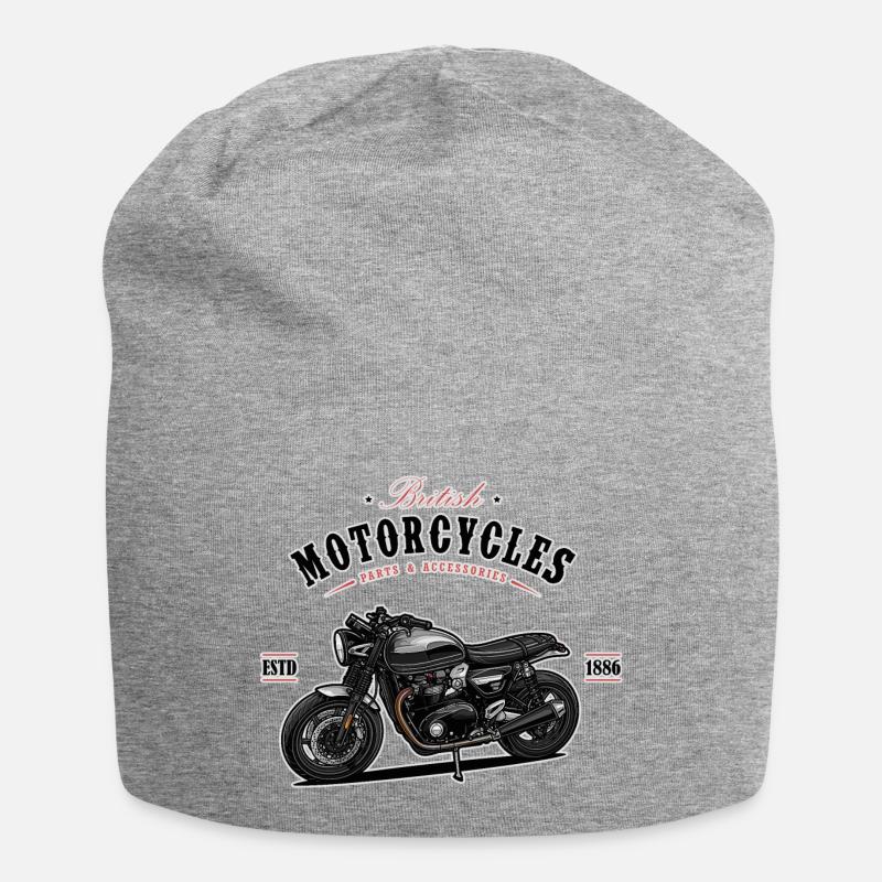 Modern Classic // Custom // Motorcycle - Jersey Beanie - heather grey