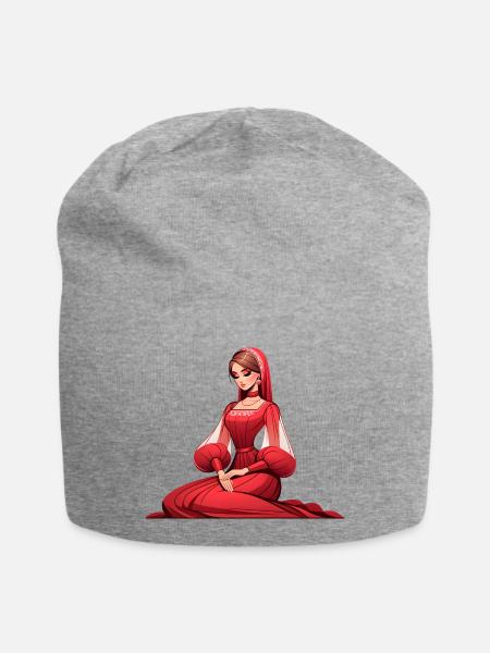 Ded Moroz Snegurotschka russischer Weihnachtsmann - Jersey-Beanie - Grau meliert