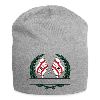 Flaggen Provinz Drenthe Lorbeerkranz Banner - Jersey-Beanie - Grau meliert - Vorne