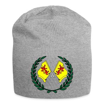 Flaggen der Provinz Südholland mit Lorbeerkranz - Jersey-Beanie - Grau meliert - Vorne