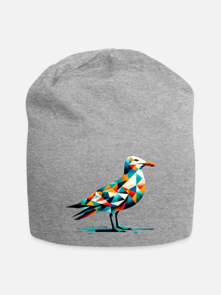 Möwe - Jersey-Beanie - Grau meliert