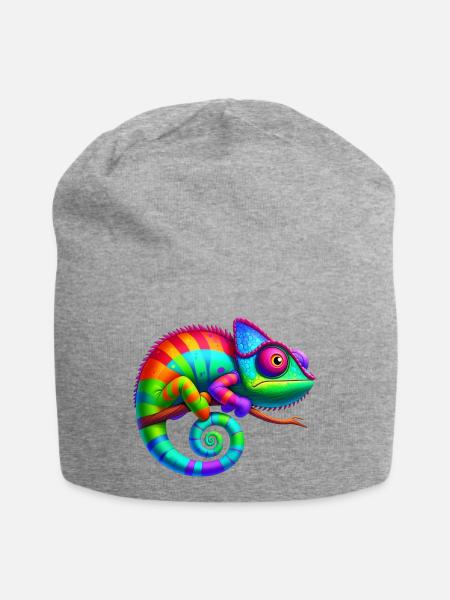Chamäleon - Jersey-Beanie - Grau meliert