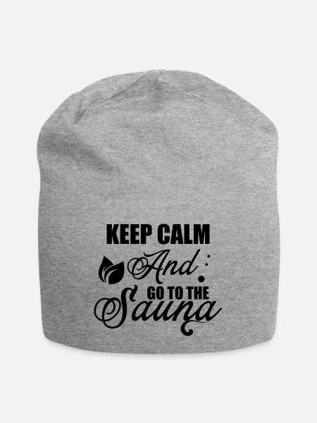 Sauna Wellness Spa - Jersey-Beanie - Grau meliert