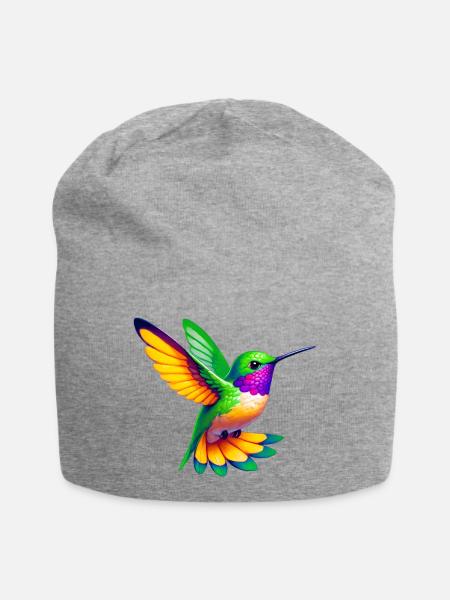 Kolibri - Jersey-Beanie - Grau meliert