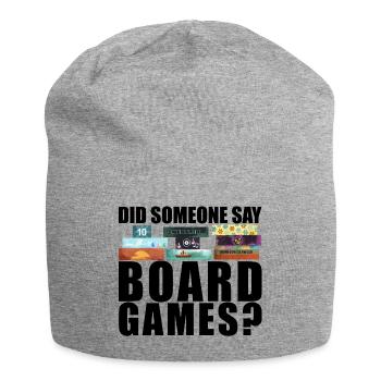 Brettspiele lustiger Spruch - Jersey-Beanie - Grau meliert - Vorne