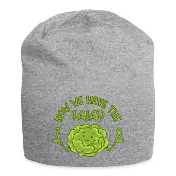 70. Geburtstag - Now we have the salad 70 - Jersey-Beanie - Grau meliert - Vorne