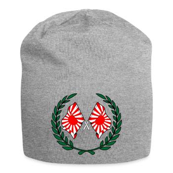 Rising Sun Victory Wreath - Jersey Beanie - heather grey - Front