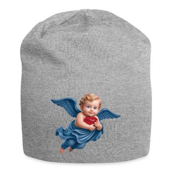 CUPID CHERUB #1 - peace & love - Bonnet en jersey - gris chiné - Devant