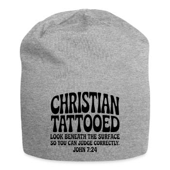 Christian Tätowiert - Jersey-Beanie - Grau meliert - Vorne