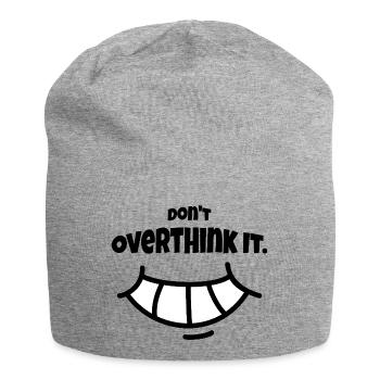 Don´t Overthing it - Jersey-Beanie - Grau meliert - Vorne