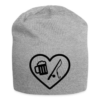 Heart Peach Beer - Jersey-Beanie - Grau meliert - Vorne