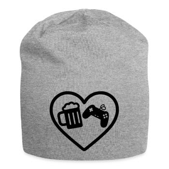 Heart Gaming Bier - Jersey-Beanie - Grau meliert - Vorne