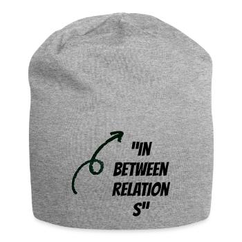 Zwischen Beziehungen - Jersey-Beanie - Grau meliert - Vorne