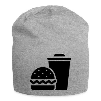 Fast food, burgers, food trucks - Jersey Beanie - heather grey - Front