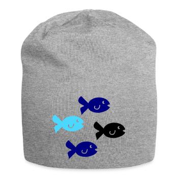 Pisces Silhouette - Jersey Beanie - heather grey - Front