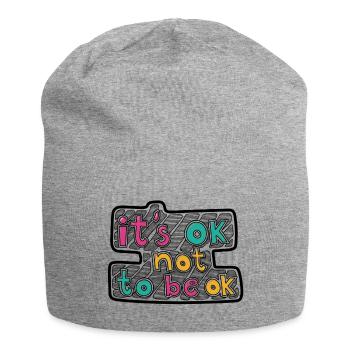 It's ok, not to be ok - Jersey Beanie - heather grey - Front