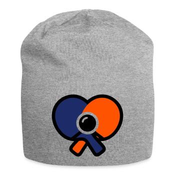 Tischtennisschläger Herz Tischtennis Liebe - Jersey-Beanie - Grau meliert - Vorne