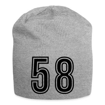 Symbole du chiffre 58 - Bonnet en jersey - gris chiné - Devant