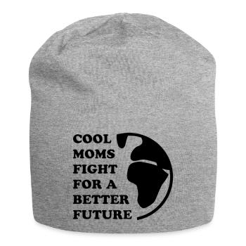 COOL MOMS FIGHT FOR A BETTER FUTURE - Jersey Beanie - heather grey - Front