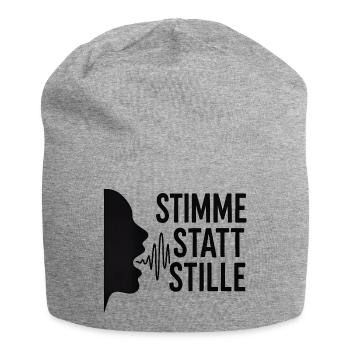 Stimme statt Stille für Demokraten Frauen Männer - Jersey-Beanie - Grau meliert - Vorne