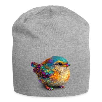 Regenbogenvogel - Jersey-Beanie - Grau meliert - Vorne
