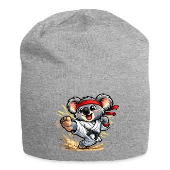 Süßer Koala macht Karate - Jersey-Beanie - Grau meliert - Vorne
