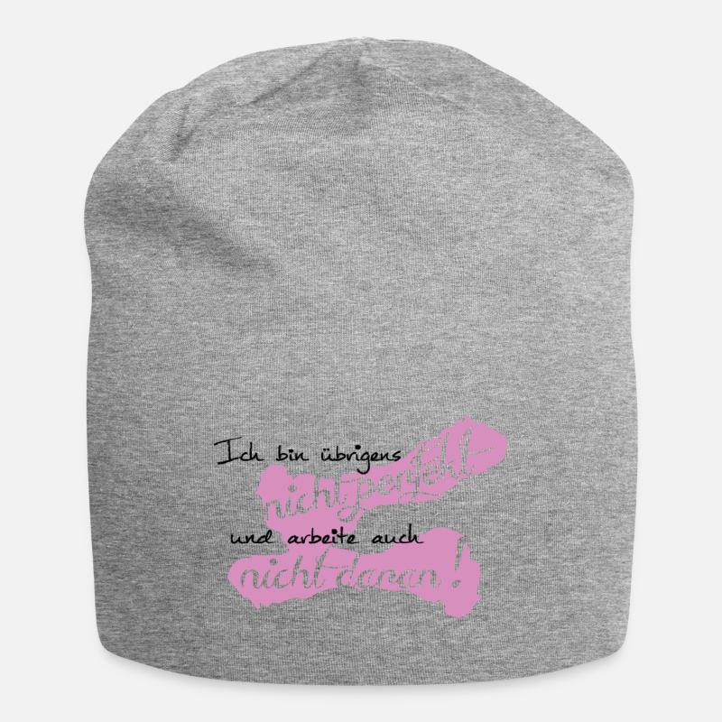 Ich bin nicht perfekt - Jersey-Beanie - Grau meliert