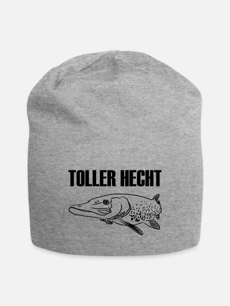 Angeln - Jersey-Beanie - Grau meliert