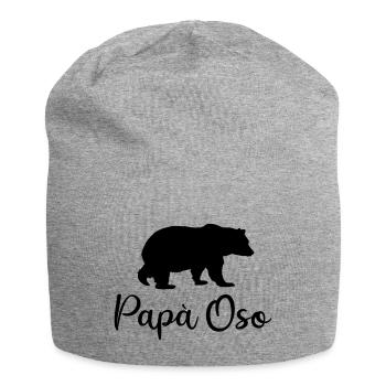 Papa Père Ours Cadeau d’anniversaire Drôle Espagne - Bonnet en jersey - gris chiné - Devant