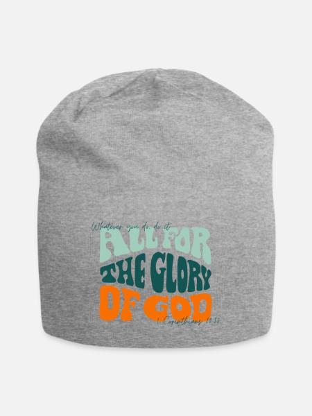 All for the glory of god - UNITED - Jersey-Beanie - Grau meliert