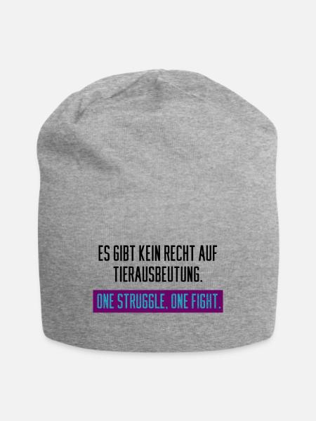 tierschutz - Jersey-Beanie - Grau meliert