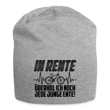 Rente Fahrrad Ente Spruch Rentner - Jersey-Beanie - Grau meliert - Vorne