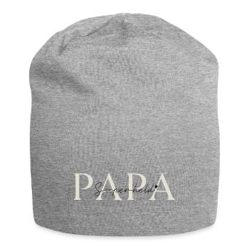 Papa Geschenk für Väter Superheld - Jersey-Beanie - Grau meliert - Vorne