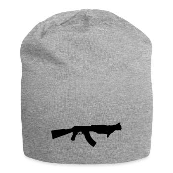 Catgun - Cat Mitrailleuse - Pew pew madafakas - Bonnet en jersey - gris chiné - Devant