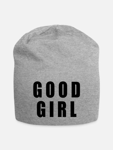Good girl - Jersey-Beanie - Grau meliert