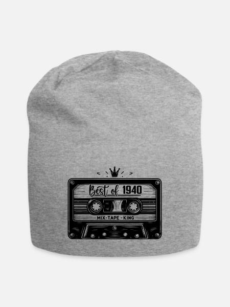Kassette 1940 Vintage 1940 Vintage 1940 Geschenke - Jersey-Beanie - Grau meliert