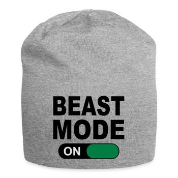 BEAST MODE ON - Jersey Beanie - heather grey - Front