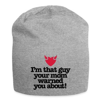 Ich bin der Kerl Ihre Mutter warnte Sie - Jersey-Beanie - Grau meliert - Vorne