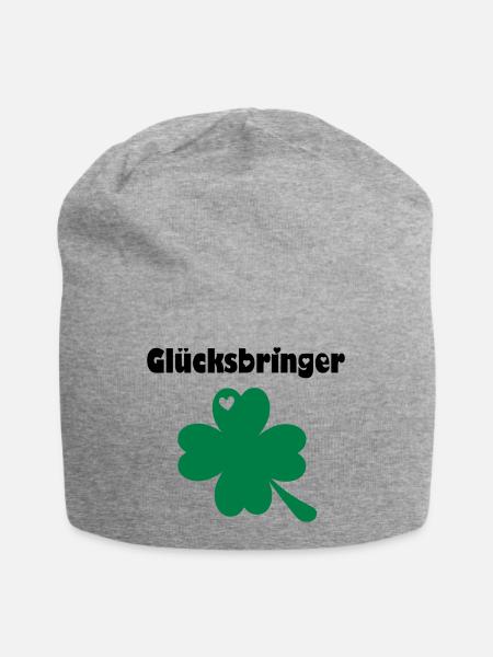 Kleeblatt - Jersey-Beanie - Grau meliert