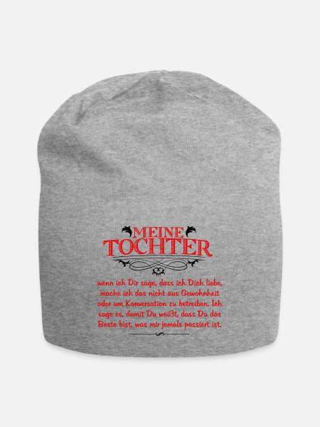 Meine Tochter ist das Beste was mir je passiert is - Jersey-Beanie - Grau meliert