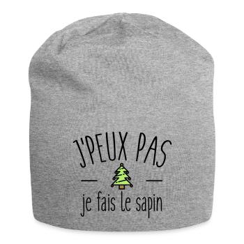 Je peux pas je fais le sapin - Bonnet en jersey - gris chiné - Devant